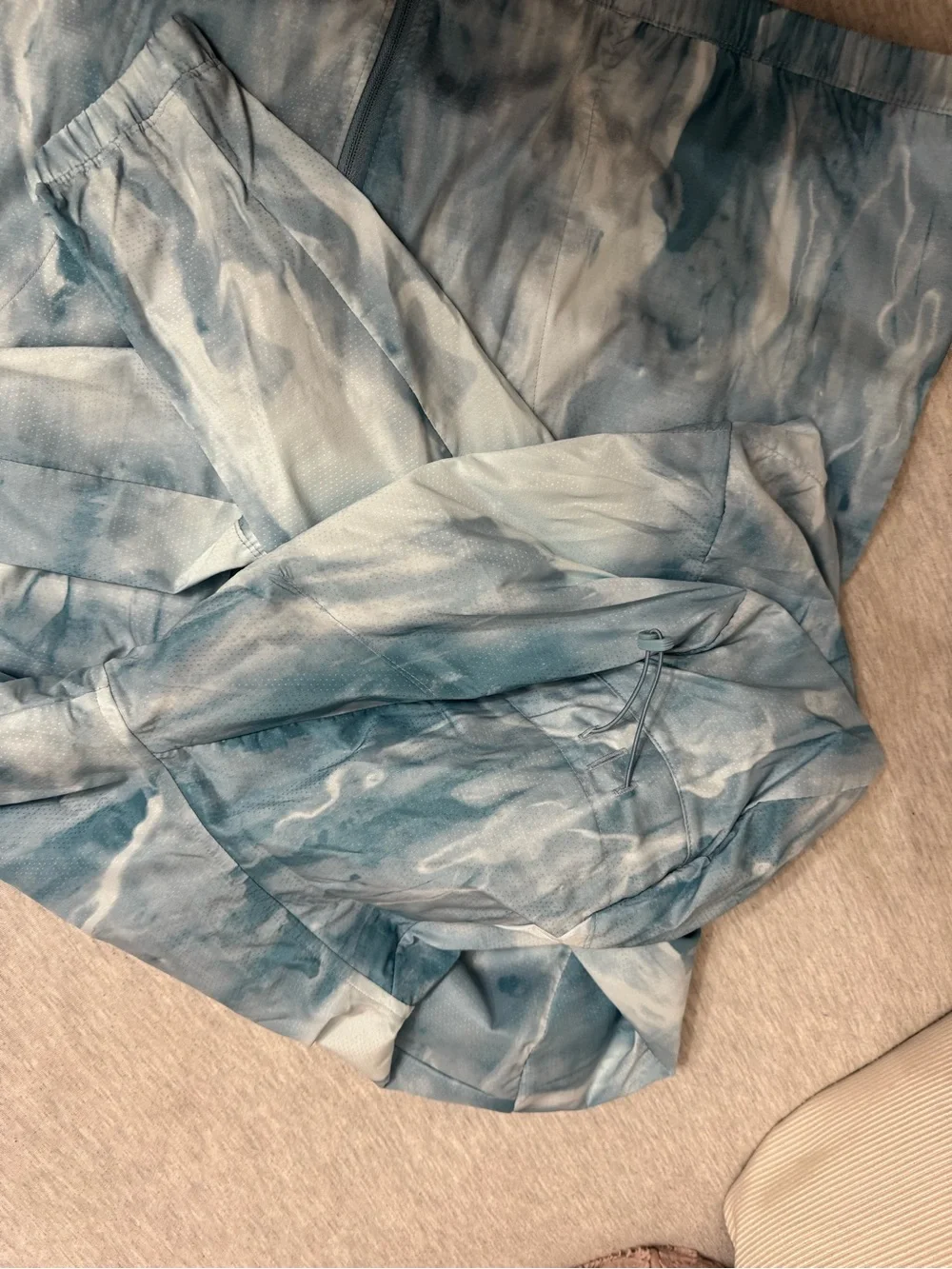 Nike Light Blue & White Tie-Dye Windbreaker Jacket